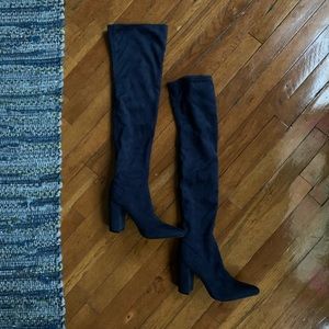 ☁️4 FOR $40☁️ Navy faux suede over the knee boots